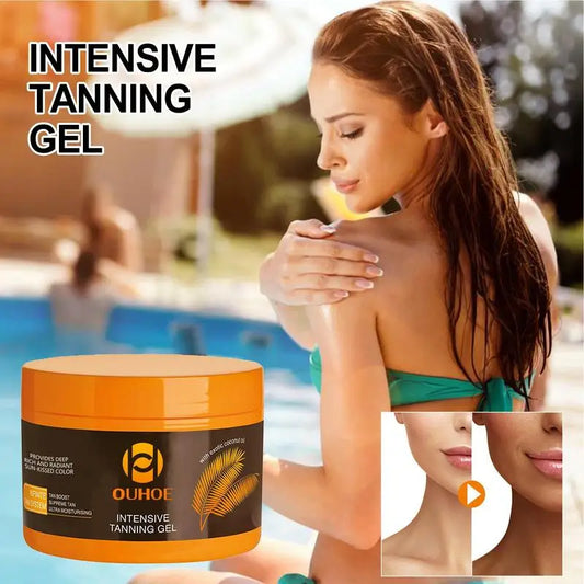 150G Intensive Tanning Gel Tanning Cream Sun Tanner Oil Self Solarium Cream Body Face Bronzer Self Tanners Lotion Cream