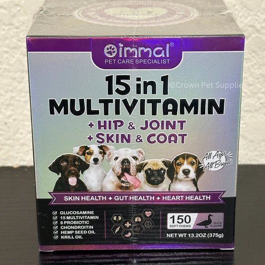 15 in 1 Dog Multivitamins and Supplements, Dog Hip and Joint Supplement, 150 CT
